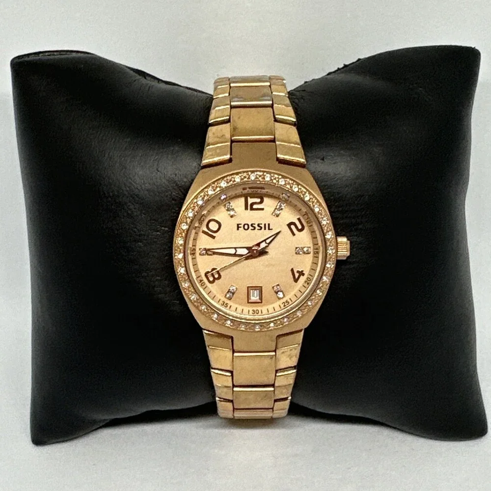Fossil Colleague AM4508 Women's Gold Stainless Steel Analog Dial Watch HME749
